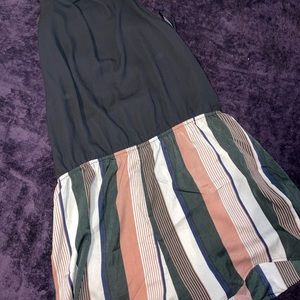 -SHEIN curvy- striped halter romper